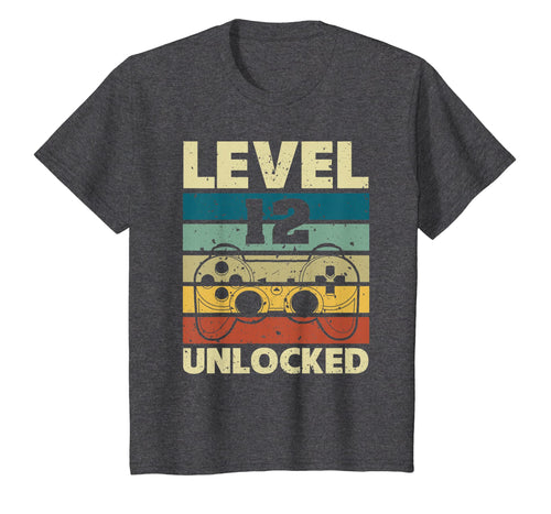 Level 12 Unlocked T-Shirt Vintage Gamer 12th Birthday Gifts