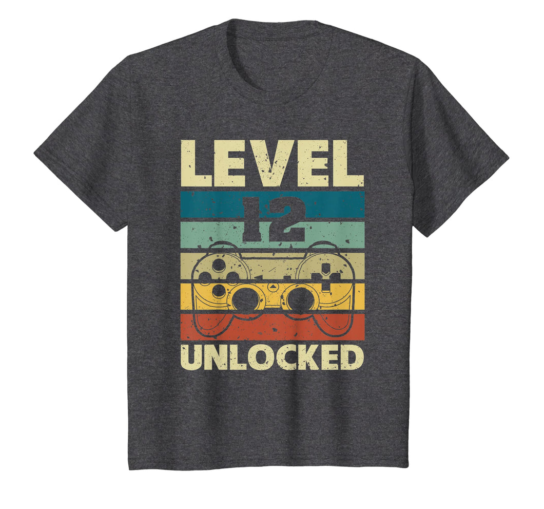 Level 12 Unlocked T-Shirt Vintage Gamer 12th Birthday Gifts