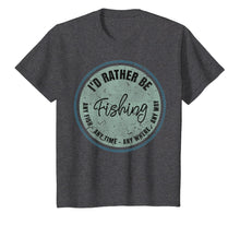 Load image into Gallery viewer, I&#39;d Rather Be Fishing T-shirt Retro Distressed Gift Tshirt
