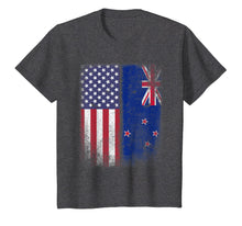 Load image into Gallery viewer, Kiwi American Flag T-shirt New Zealand Usa America Pride
