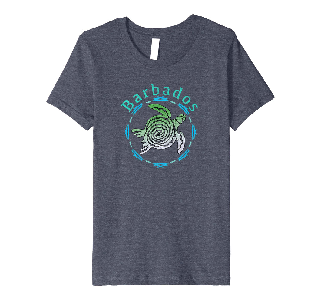 Barbados T-Shirt Vintage Tribal Turtle Gift Premium T-Shirt