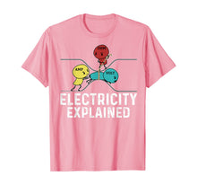 Load image into Gallery viewer, Ohm Volt Amp Electricity Explained Funny Electrician Nerd T-Shirt-421329
