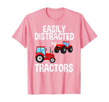 Load image into Gallery viewer, Easily Distracted By Tractors Farmer Red Tractor T-Shirt
