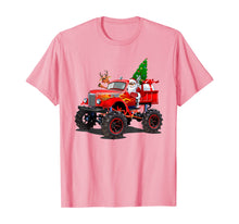 Load image into Gallery viewer, Monster Red Truck With Santa, Christmas Tree, Reindeer T-Shirt
