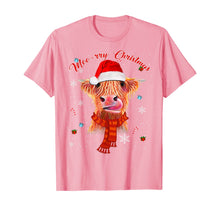 Load image into Gallery viewer, Scottish Highland Cow Merry Christmas Snow Gift T-Shirt
