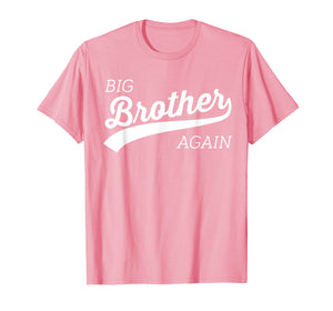 Big Brother Again Shirt for Boys with Arrow and Heart