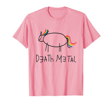 Load image into Gallery viewer, Death Metal Unicorn Rainbow TShirt Sarcastic Music Graphic
