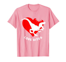 Load image into Gallery viewer, Love Bites Velociraptor Dinosaur T-Shirt For Valentine's Day

