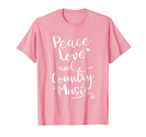 Peace Love Country Music Shirt Mens Womens Kids