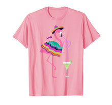 Load image into Gallery viewer, Funny Cinco De Mayo Margarita Flamingo Drinking Tshirt Gift
