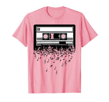 Load image into Gallery viewer, Cassette T Shirt - Music notes &amp; Retro Cassette Tape

