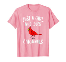 Load image into Gallery viewer, Just a Girl Who Loves Cardinals T-Shirt Bird Birding Gift
