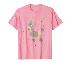 Cute Pink Poodle TShirt Birthday Standard Dog Gifts Party