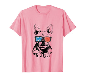 French Blulldog Shirt Women Glasses Frenchie Dog Lover Gift