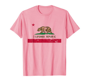 California State Flag TShirt Distressed CA Flags Gift Tee T-Shirt