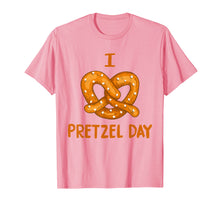 Load image into Gallery viewer, I love pretzel day shirt men women kid funny tee vintage
