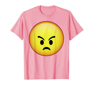 HD Emoji Angry Face Shirt - Grumpy Emoticon Tee - Mad Emotag