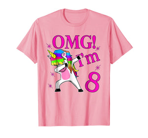 2011 Bday Gift OMG! I'm 8 years Old Unicorn Dabbing TShirt