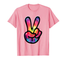 Load image into Gallery viewer, 60s 70s Tie Dye Peace Hand Sign Shirt - Hippie
