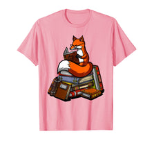 Load image into Gallery viewer, Fox Book Reading Nerd Animal Librarian Girls Kids T-Shirt

