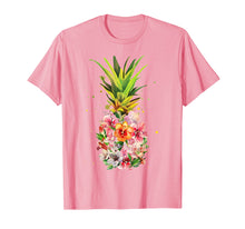 Load image into Gallery viewer, Pineapple Flowers Shirt Women Aloha Hawaii Vintage Hawaiian

