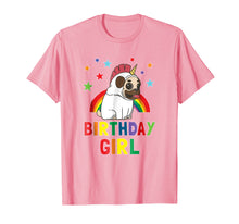 Load image into Gallery viewer, Girl Birthday Unicorn Pug B-day Party Kids T-Shirt Gift Idea
