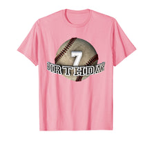 Load image into Gallery viewer, Cute seventh 7 years old Birthday Party 7th Baseball T-Shirt
