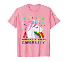 Load image into Gallery viewer, Equality Rainbow Flag Shirt Unicorn LGBT Gay Pride T-Shirt
