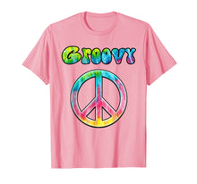 Load image into Gallery viewer, Groovy 70&#39;s Retro Vintage Tie Dye Hippie Peace Sign T-Shirt
