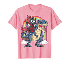 Load image into Gallery viewer, Ninja Unicorn Riding Dinosaur T rex Shirt Boys Girls Kids

