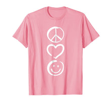 Load image into Gallery viewer, Peace Love and Happiness T-Shirt Peace Sign, Heart, Smile-1062452
