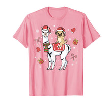 Load image into Gallery viewer, Christmas Pug Tshirt Llama Dog Merry Christmas Alpaca T-Shirt
