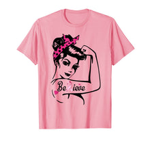 Load image into Gallery viewer, Breast Cancer Warrior TShirt Awareness Tee Support Believe T-Shirt
