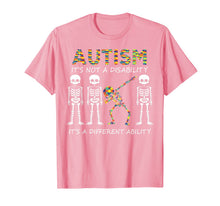Load image into Gallery viewer, Autism it's a different ability Funny Dabbing skeleton Gift T-Shirt
