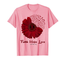 Load image into Gallery viewer, Faith Hope Love World Aids Day Awareness Flower Red Ribbon T-Shirt
