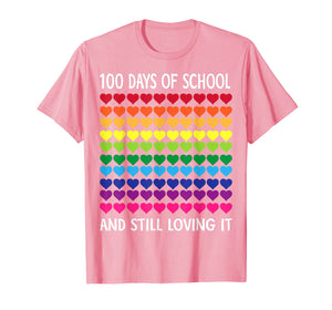 Heart Love 100 Days Of School Shirt Teacher Boy Girl Gift T-Shirt-472547