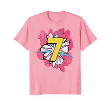 Load image into Gallery viewer, Girls Superhero 7th Birthday Shirt - Superhero Party
