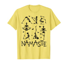 Load image into Gallery viewer, Funny Skeleton With Yoga Namaste Halloween Costume T-Shirt
