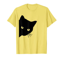 Load image into Gallery viewer, Black Cat Face Watching Funny Cat T-Shirt Gift for Cat Lover
