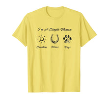 Load image into Gallery viewer, I&#39;m A Simple Woman Sunshine Horses Dogs T Shirt
