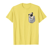Load image into Gallery viewer, Funny Cute Pug Dog In Pocket T Shirt For Men Women Kids
