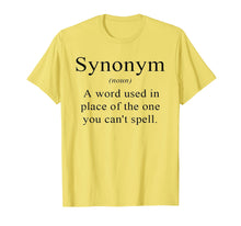 Load image into Gallery viewer, Synonym Definition Funny English Teacher Grammar T Shirt
