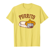 Load image into Gallery viewer, Cat T-Shirt: Mexican PURRITO - Mustache &amp; Sombrero
