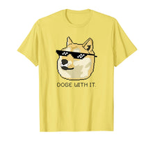 Load image into Gallery viewer, Shiba Inu T-Shirt Meme Doge Deal With It Pixel Glasses Tee
