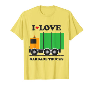 I Heart Love Garbage Trucks Shirt | Little Boys Kids T-Shirt