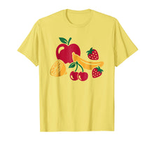 Load image into Gallery viewer, Fruits with apple, banana, cherry and strawberries T-Shirt
