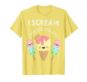 I Scream Ice Cream Summer Shirt Ice Cream Party T-Shirt Kids