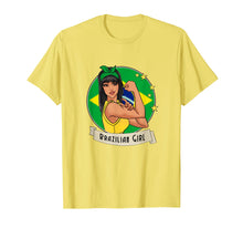 Load image into Gallery viewer, Brazil Girl T-shirt Brazilian Flag Brasil Gift
