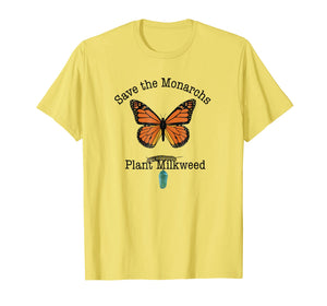 Monarch Butterfly T-Shirt Plant Milkweed Caterpillar