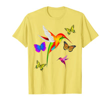 Load image into Gallery viewer, Unique Colorful Hummingbird With Butterflies T-Shirt
